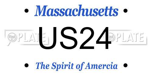 US24 Massachusetts License Plate