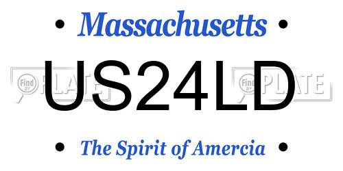US24LD Massachusetts License Plate