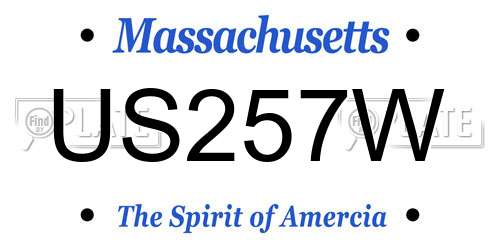 US257W Massachusetts License Plate