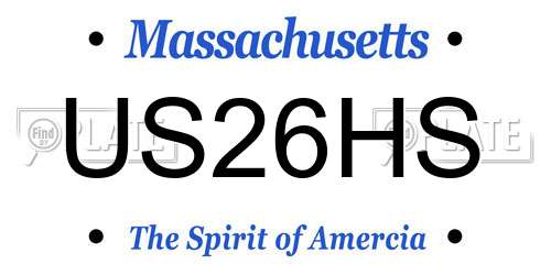 US26HS Massachusetts License Plate
