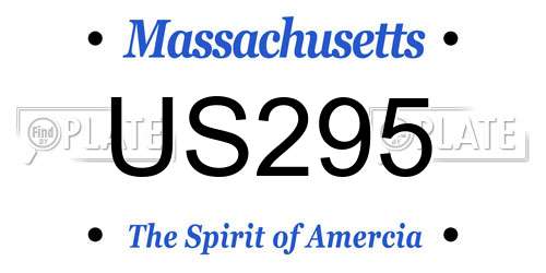 US295 Massachusetts License Plate