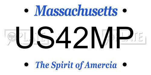 US42MP Massachusetts License Plate