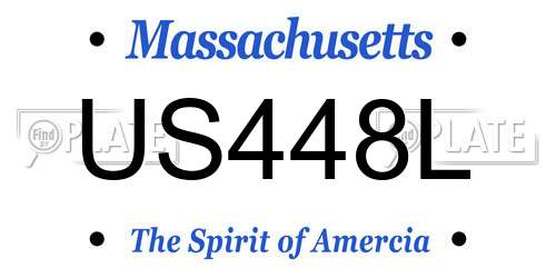 US448L Massachusetts License Plate