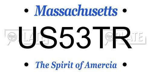 US53TR Massachusetts License Plate