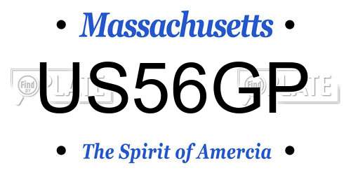 US56GP Massachusetts License Plate