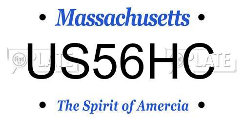 US56HC Massachusetts License Plate