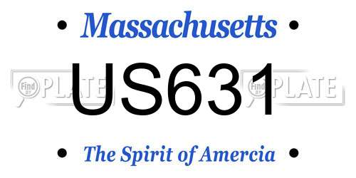US631 Massachusetts License Plate