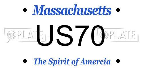 US70 Massachusetts License Plate