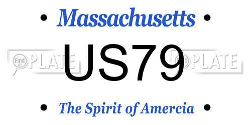 US79 Massachusetts License Plate