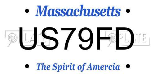 US79FD Massachusetts License Plate