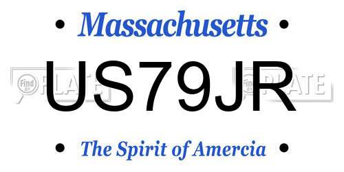 US79JR Massachusetts License Plate