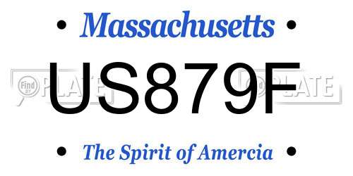 US879F Massachusetts License Plate