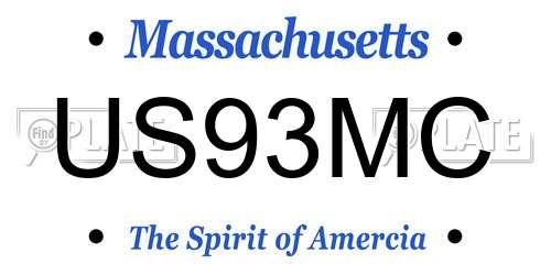 US93MC Massachusetts License Plate