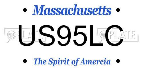 US95LC Massachusetts License Plate