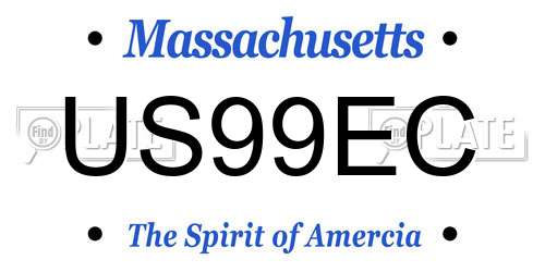 US99EC Massachusetts License Plate