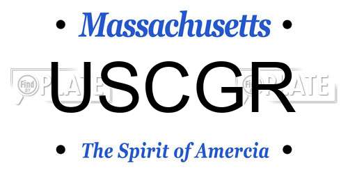USCGR Massachusetts License Plate