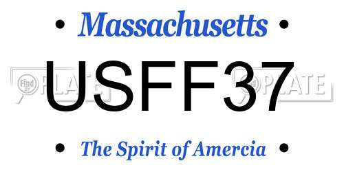 USFF37 Massachusetts License Plate