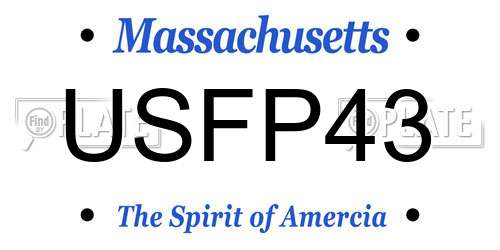 USFP43 Massachusetts License Plate