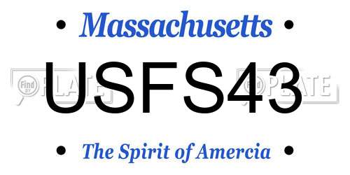 USFS43 Massachusetts License Plate