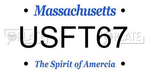 USFT67 Massachusetts License Plate
