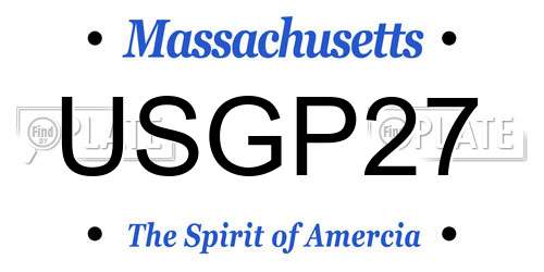 USGP27 Massachusetts License Plate