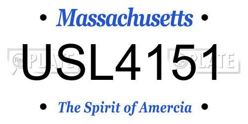 USL4151 Massachusetts License Plate