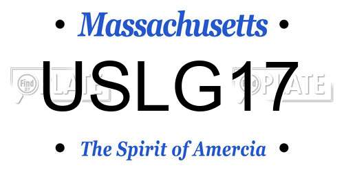USLG17 Massachusetts License Plate