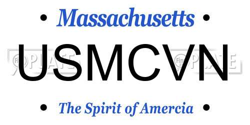 USMCVN Massachusetts License Plate