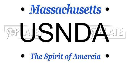 USNDA Massachusetts License Plate
