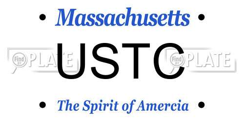USTC Massachusetts License Plate
