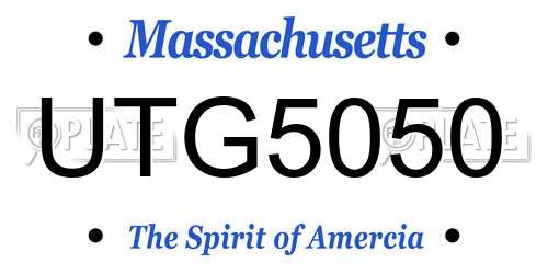 UTG5050 Massachusetts License Plate