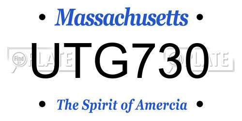 UTG730 Massachusetts License Plate
