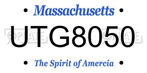 UTG8050 Massachusetts License Plate