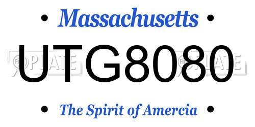 UTG8080 Massachusetts License Plate