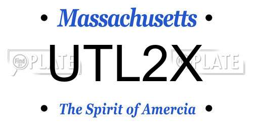UTL2X Massachusetts License Plate