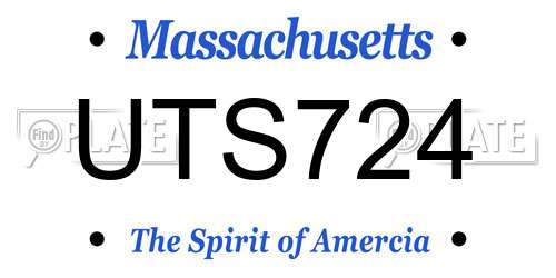 UTS724 Massachusetts License Plate