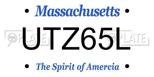 UTZ65L Massachusetts License Plate