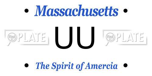 UU Massachusetts License Plate