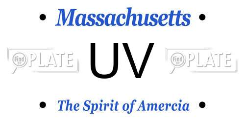 UV Massachusetts License Plate
