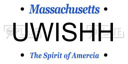 UWISHH Massachusetts License Plate