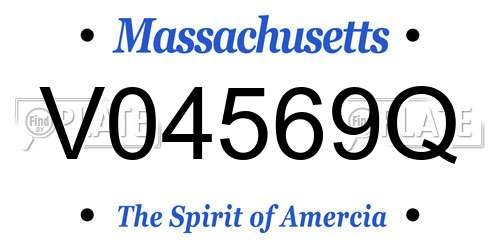 V04569Q Massachusetts License Plate