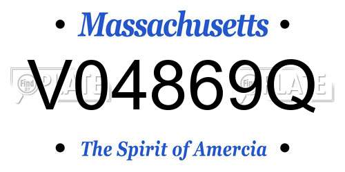 V04869Q Massachusetts License Plate