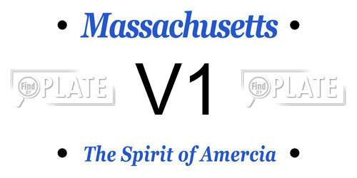 V1 Massachusetts License Plate