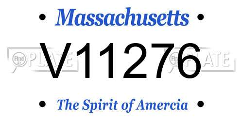 V11276 Massachusetts License Plate