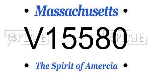 V15580 Massachusetts License Plate