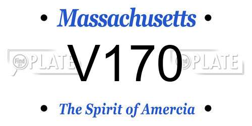 V170 Massachusetts License Plate