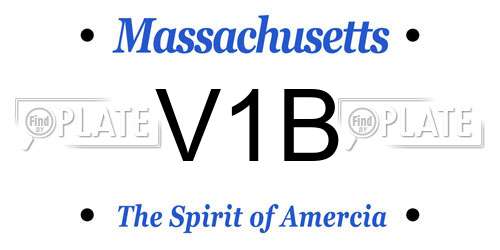 V1B Massachusetts License Plate