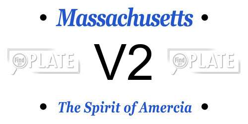 V2 Massachusetts License Plate