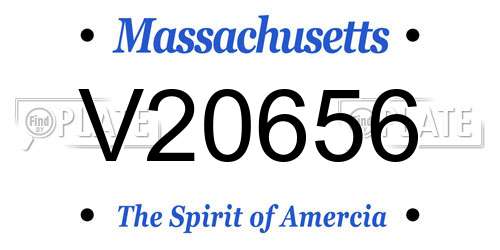 V20656 Massachusetts License Plate