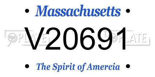 V20691 Massachusetts License Plate